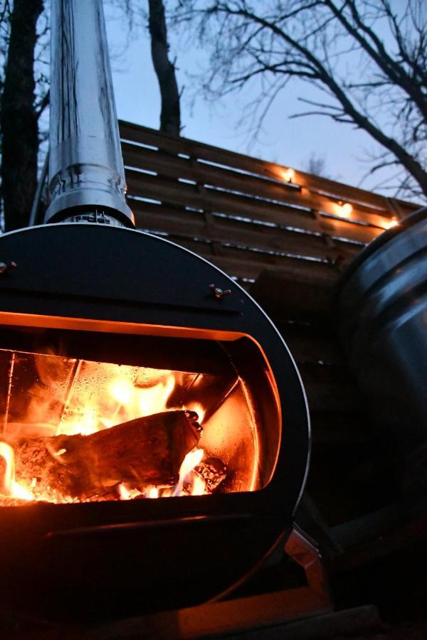 Tente Bivouac Option Bain Chauffee Au Bois Idrac-Respailles Exteriér fotografie